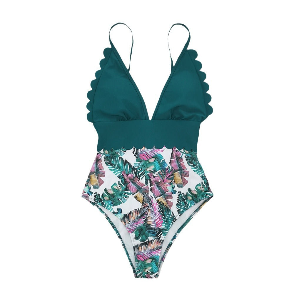 Dame one-piece badedragt med blomsterdesign og detaljeorienteret snit Stilla