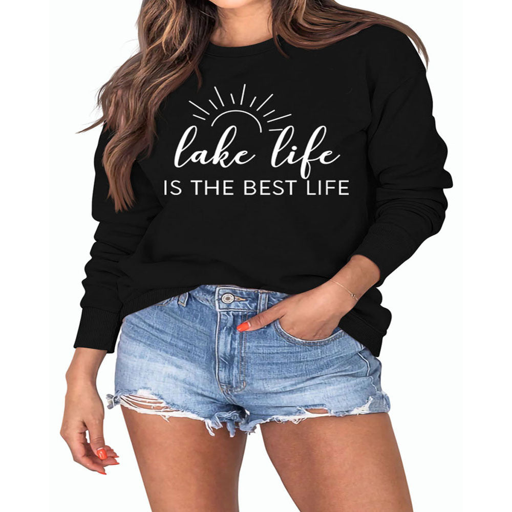 Dame sweatshirt med kreativtryk og afslappet pasform Stilla