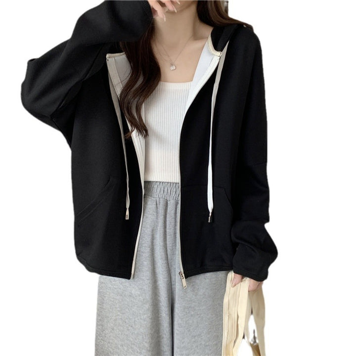 Femme Casual Zip-Up Hoodie med Oversized Fit Stilla