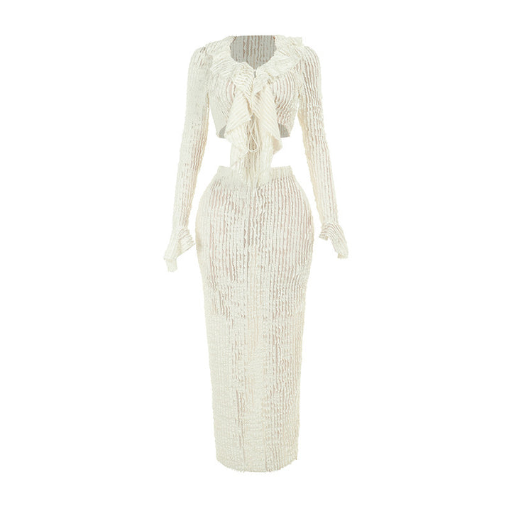 Dame Strik-Maxi-Kjole med Cut-Out-detaljer Stilla