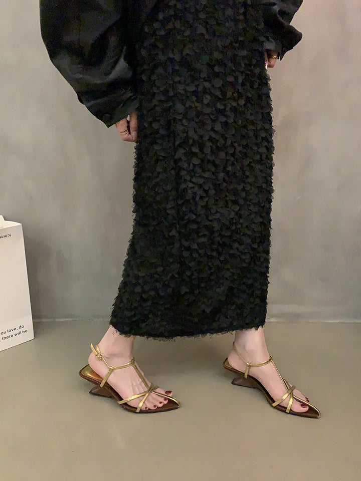Femme Elegant Rem Sandaler Åbne Tæer Højhælede Stilla
