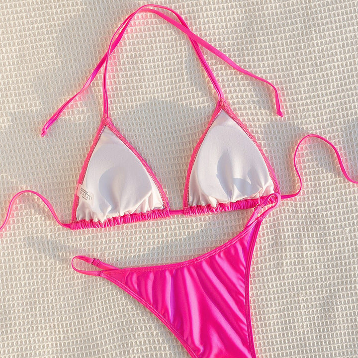 Dame Bikiniset med justerbare stropper og blank finish Skovae