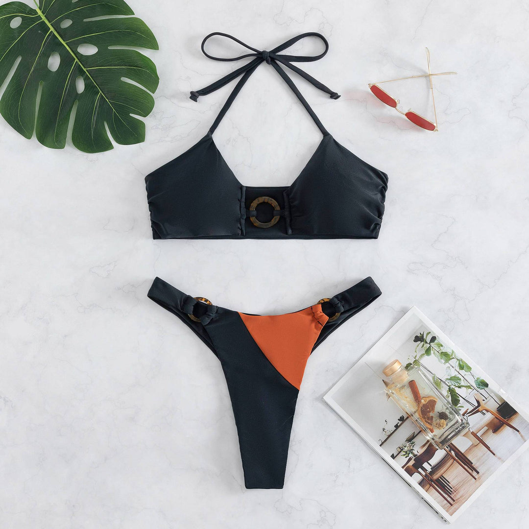 Dame Bikini-sæt med elegant ringdetalje og justerbart strop-system Stilla