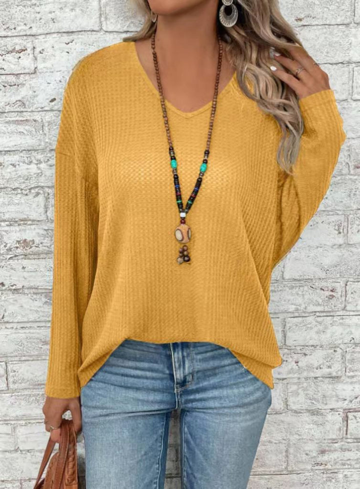 Dame afslappet V-hals sweater Stilla