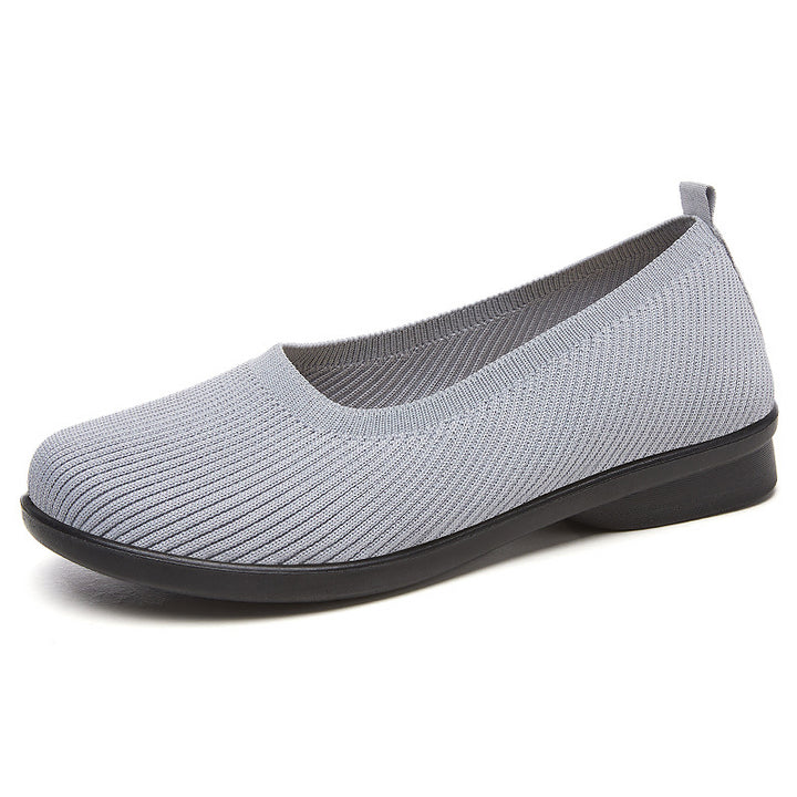 Dame Slip-On Strik Ballet Flats med ergonomisk fodseng Stilla