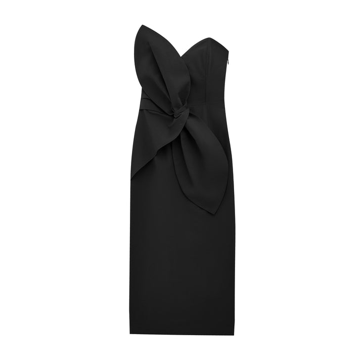 Dame Strapless Bodycon Kjole med Overdimensioneret Sløjfe-Detalje Stilla