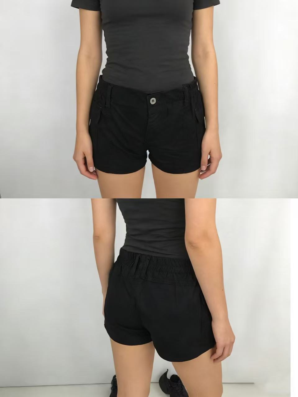 Dame cargo-shorts med funktionelle sidelommer og elastisk talje Skovae
