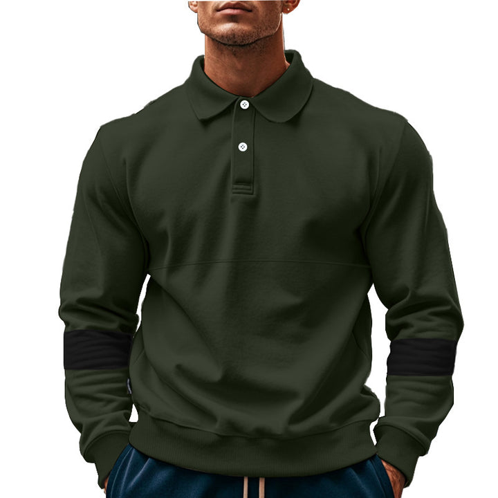 Herrer moderigtig sweater med stilige kontrastelementer Stilla