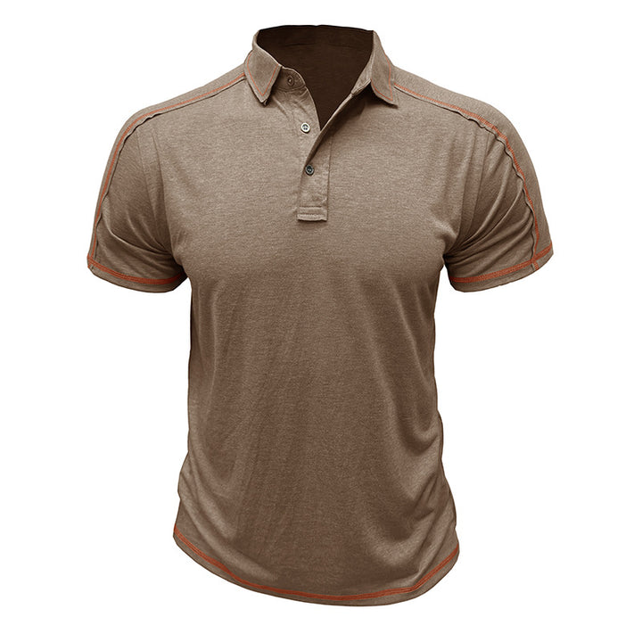 Herrer polo shirt med moderne kontrastsømme og åndbart stof Stilla