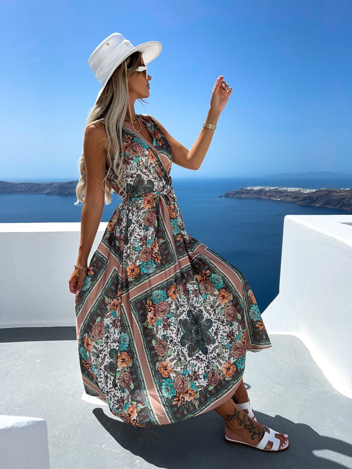 Kvinder Boheme Blomsterprint Maxi Kjole Stilla