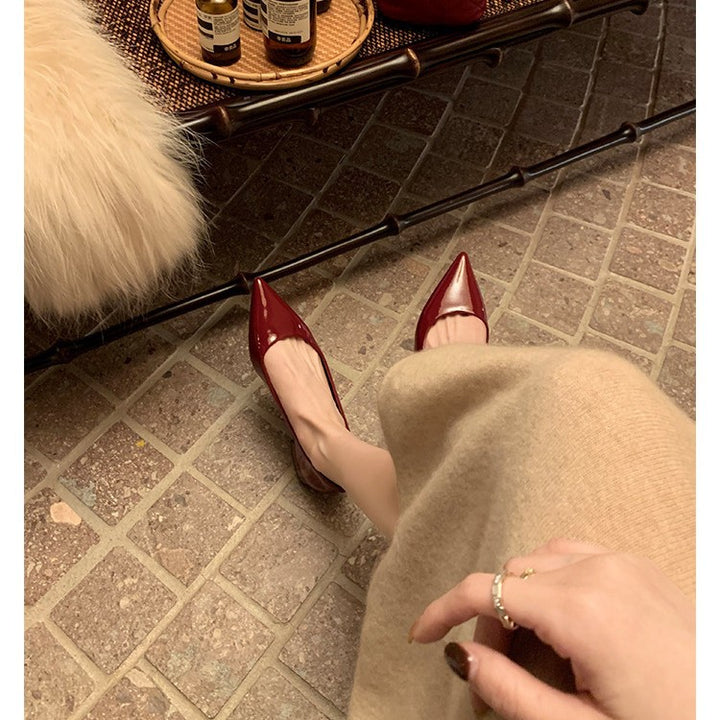 Dame spids Slip-On Ballerinas med elegant udskæringsdesign Stilla