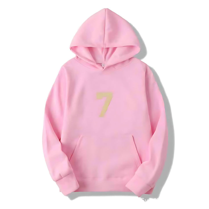 Kvinders hoodie med sporty design og numerisk print Skovae