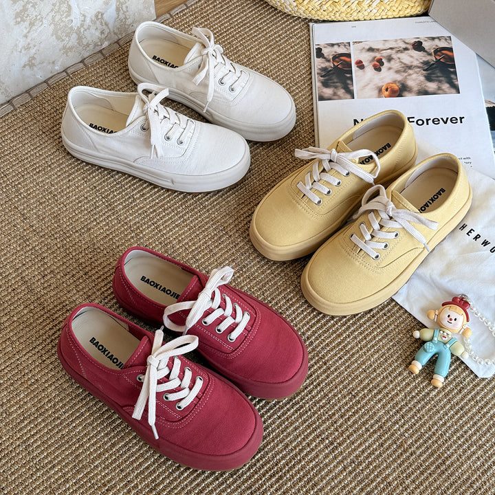 Femme Canvas Snøresneakers med polstret fodseng Stilla