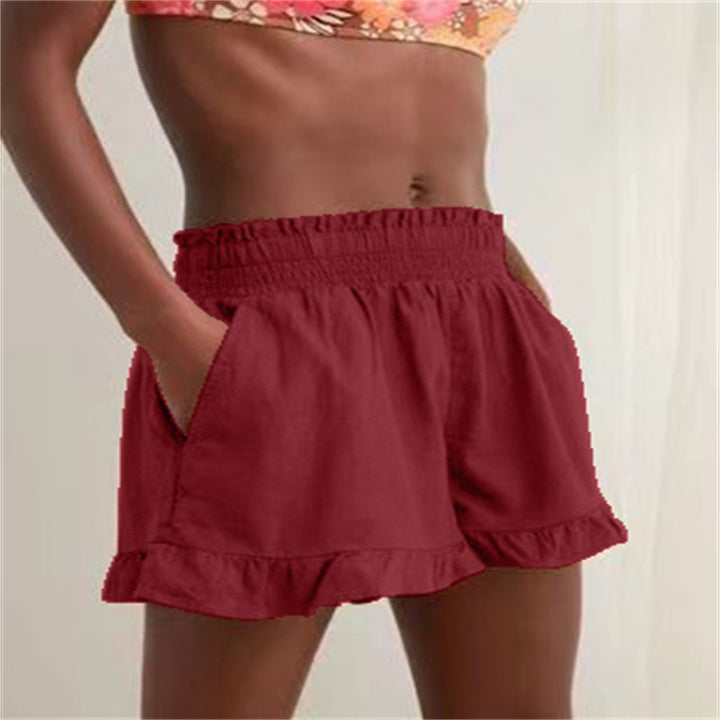 Kvinder Ruffle Hem Freizeitshorts Stilla