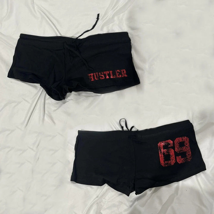 Dame bomuldsboxershorts med dødningehovedmønster Skovae