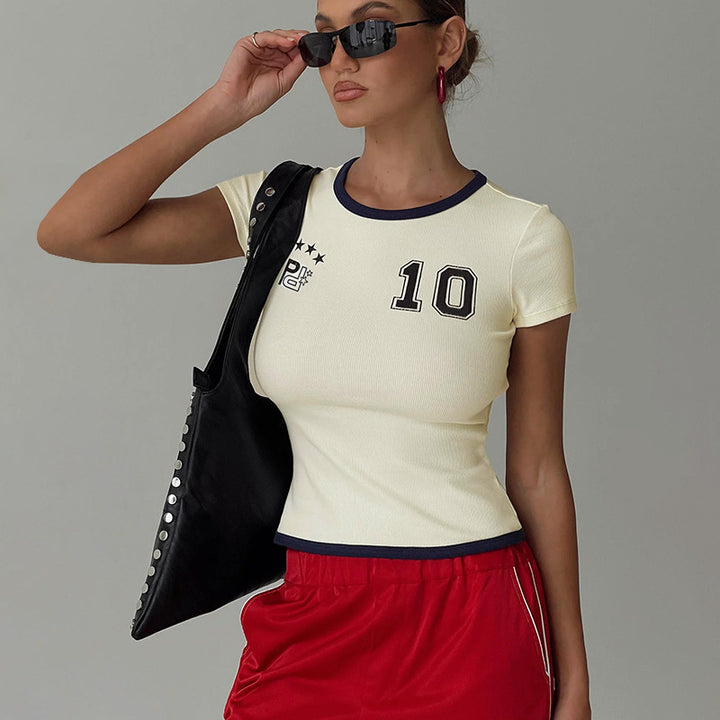 Dame Sporty Cropped T-Shirt Skovae