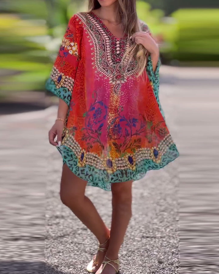 Kvinder Bohemian Kaftan Kjole Stilla