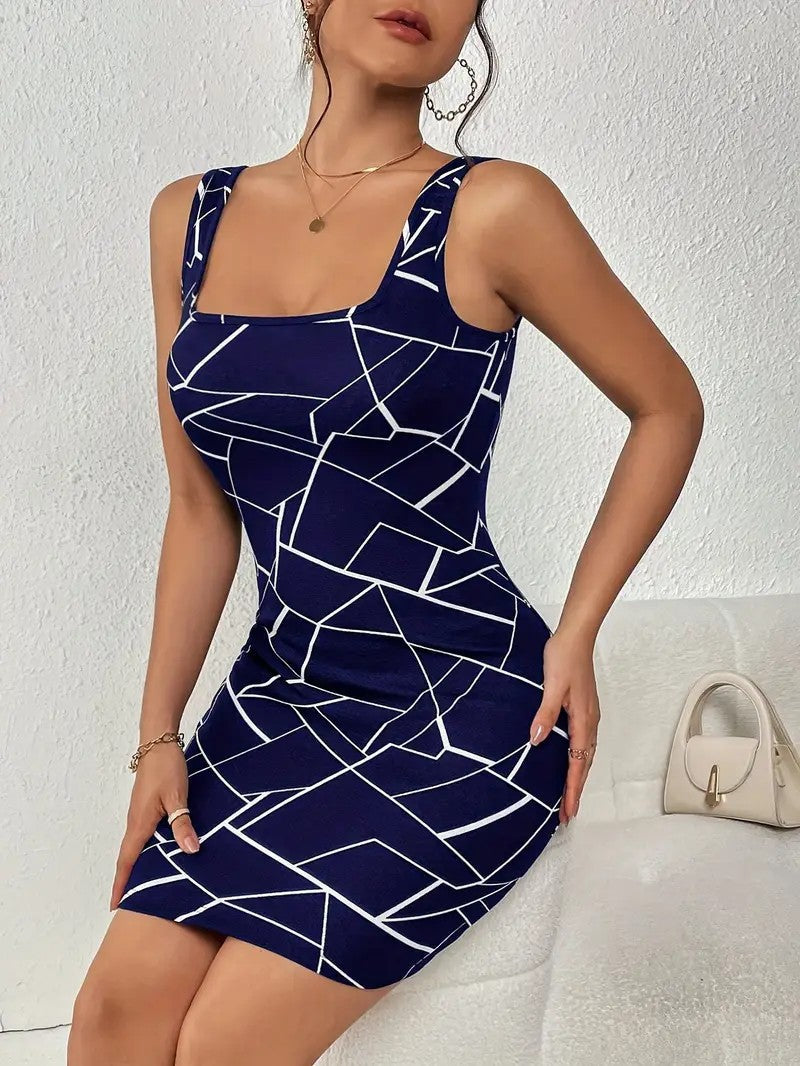 Stilla | Smart Trykt Slim Fit Kjole