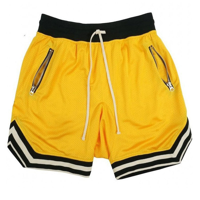 Herrer Sporty Træningsshorts med åndbart mesh-materiale og sidelommer med lynlås Stilla