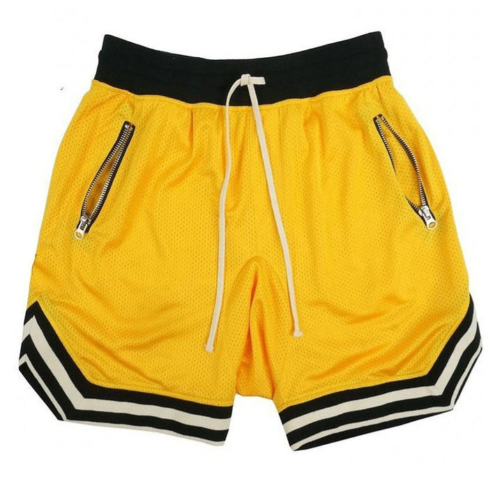 Herrer Sporty Træningsshorts med åndbart mesh-materiale og sidelommer med lynlås Stilla