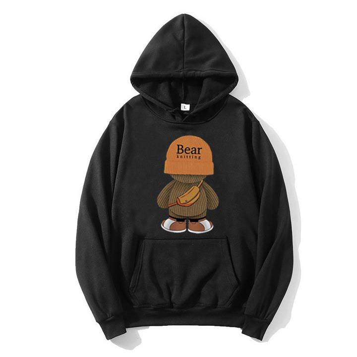 Dame hoodie med legende bjørnedesign og høj kvalitet fleece Skovae
