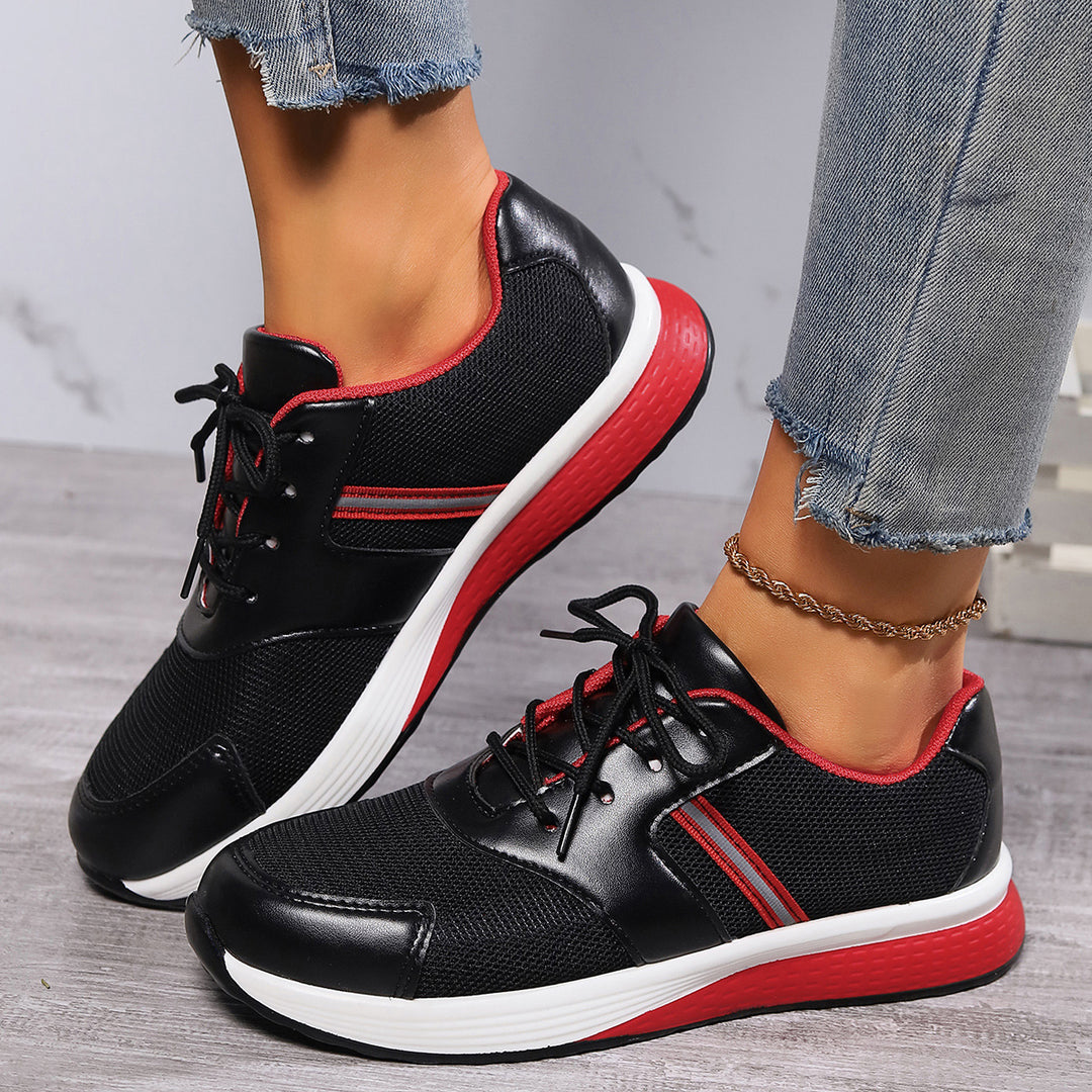 Dame sporty sneakers med åndbart mesh-overmateriale og støddæmpende sål Stilla
