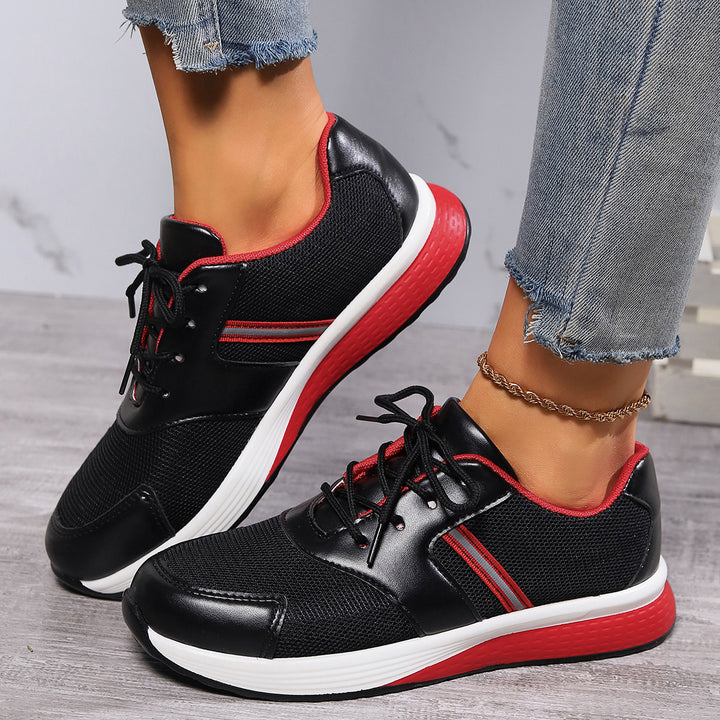 Dame sporty sneakers med åndbart mesh-overmateriale og støddæmpende sål Stilla