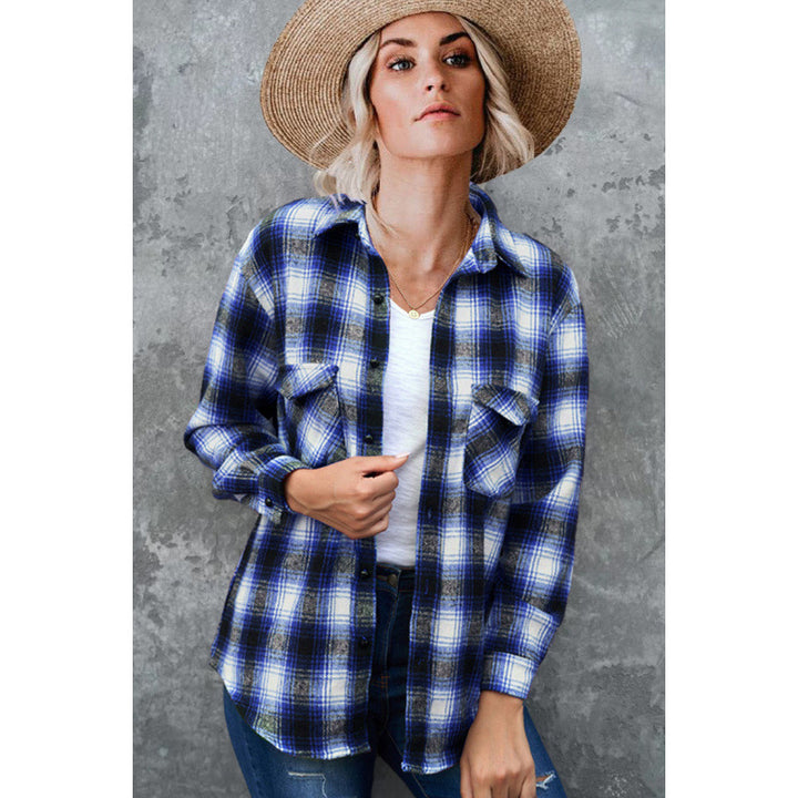 Dameternetterned flannel skjorte Stilla
