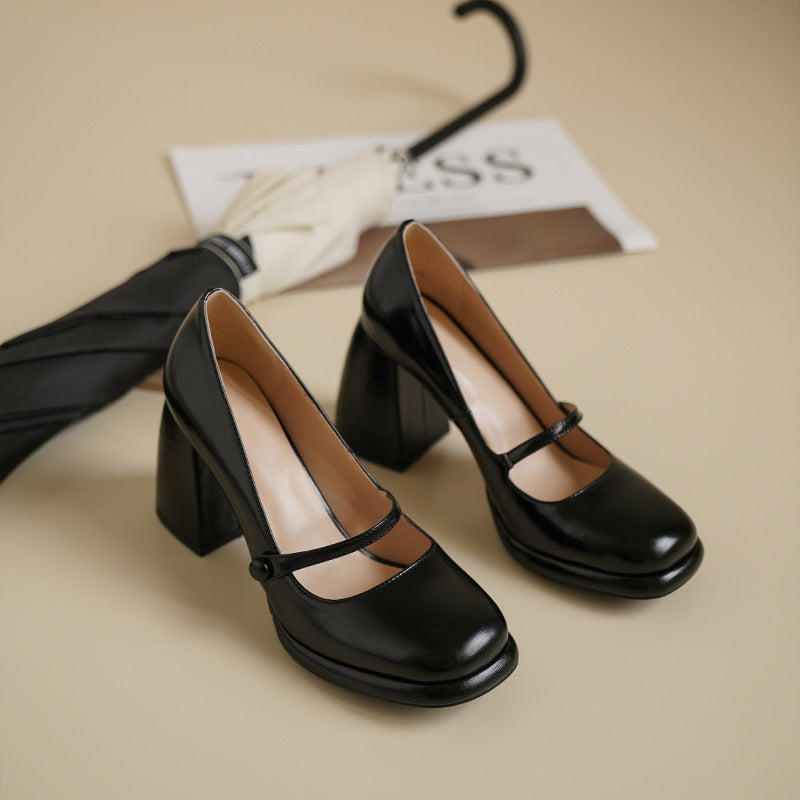 Femme Mary Jane blokhæle pumps Stilla