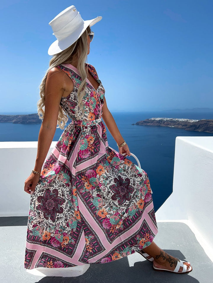 Kvinder Boheme Blomsterprint Maxi Kjole Stilla