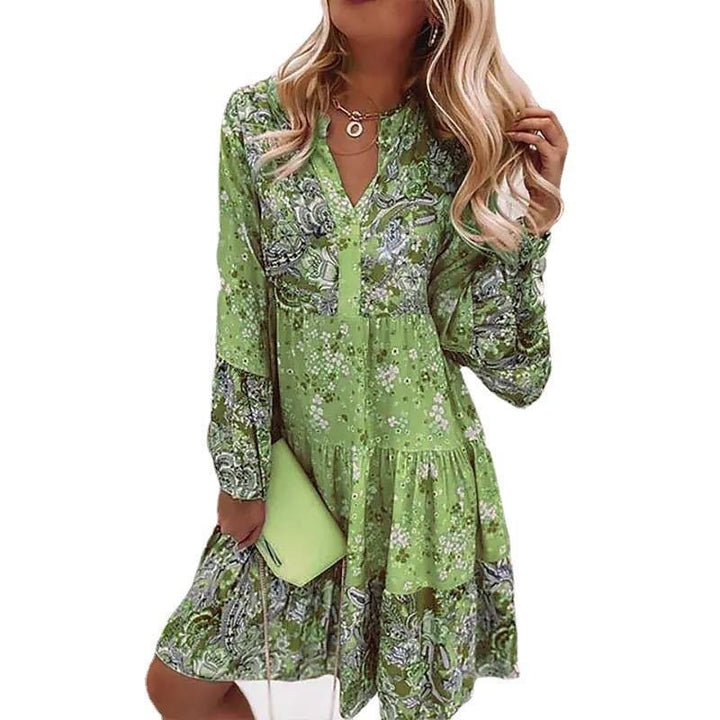 Dame blomsterprint kjole Stilla