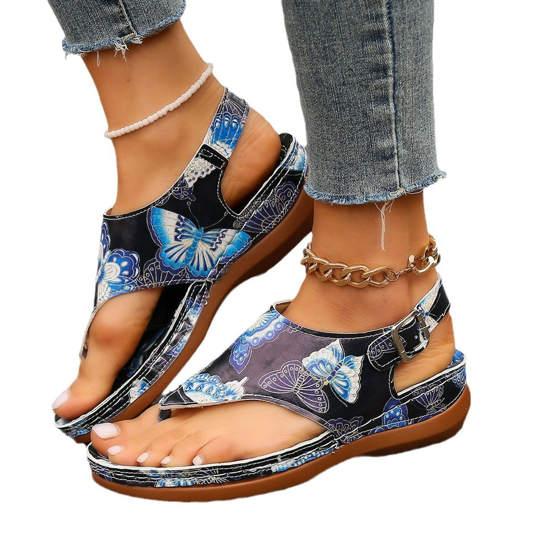 Dame flip-flops med blomstermotiv og skridsikker sål Stilla