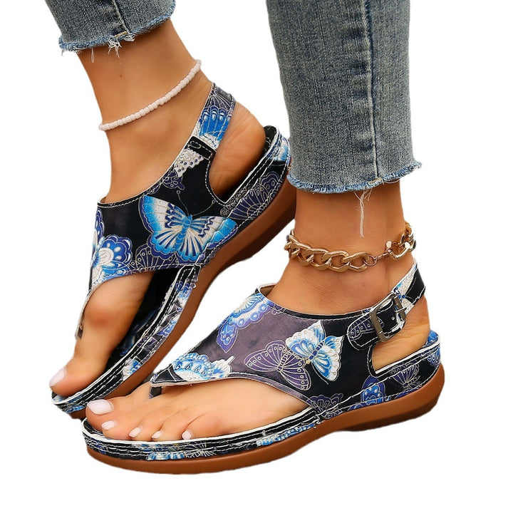 Dame flip-flops med blomstermotiv og skridsikker sål Stilla