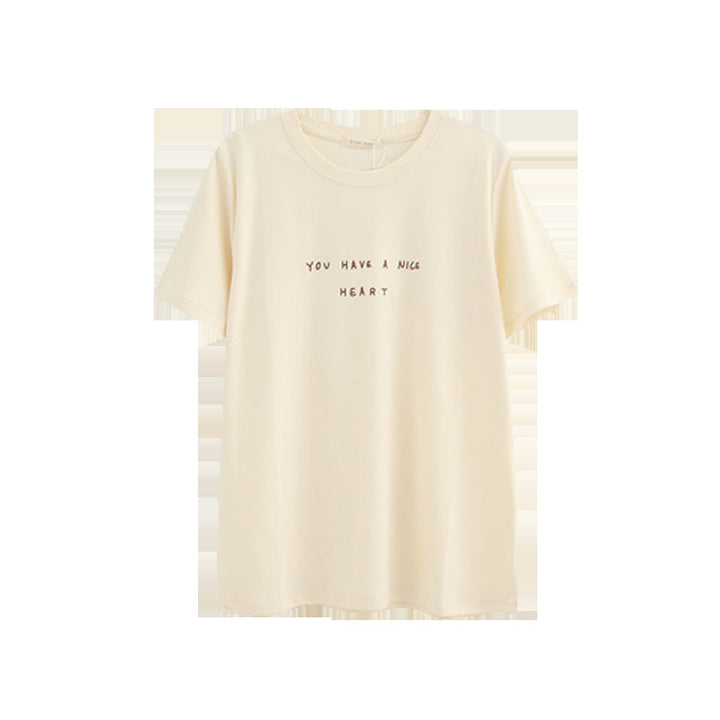 Femme Fritid Kortærmet Grafik T-Shirt Stilla