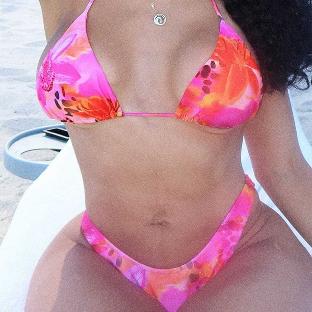 Dame Triangel-Bikini med elegant højskæring Skovae