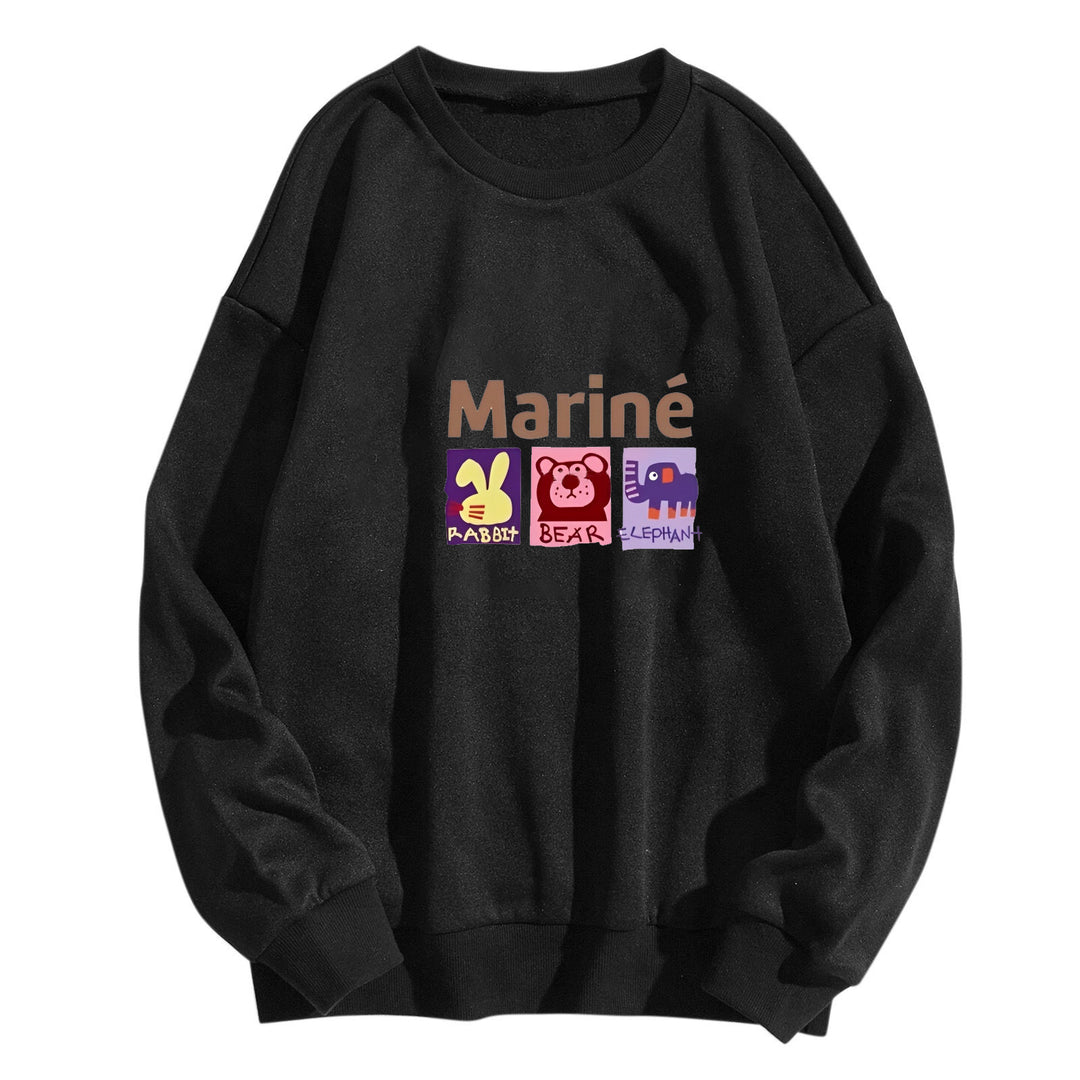 Kvinders hyggelig sweatshirt med dyremotiver Skovae