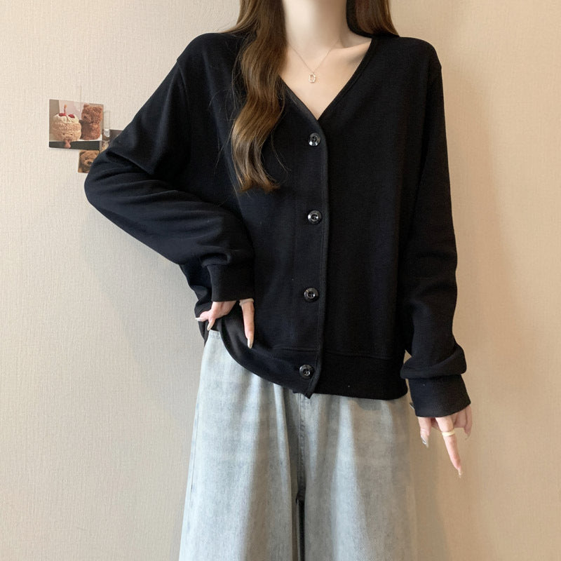 Femme Knaplukning Blød Strik Cardigan Stilla