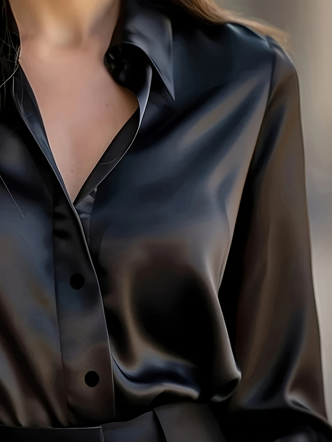 Dame elegant silke bluse Stilla