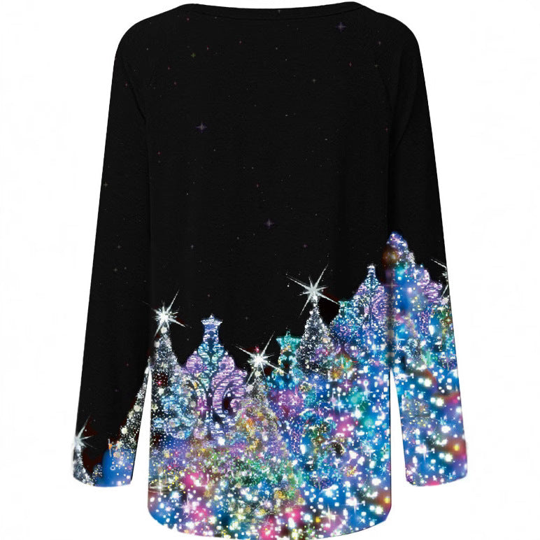 Dame Glitrende Pullover med festligt design Stilla