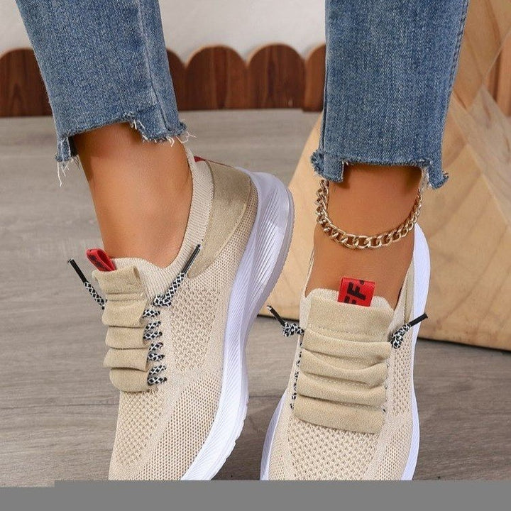 Dame Åndbare Løbesneakers med elastiske Snørredetaljer Stilla