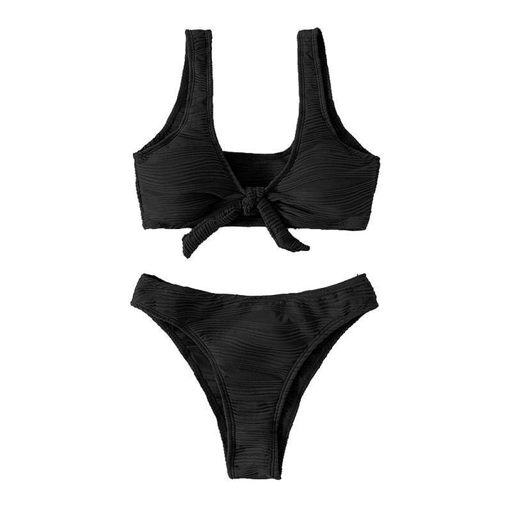 Dame trekant bikini med knapbar top Skovae
