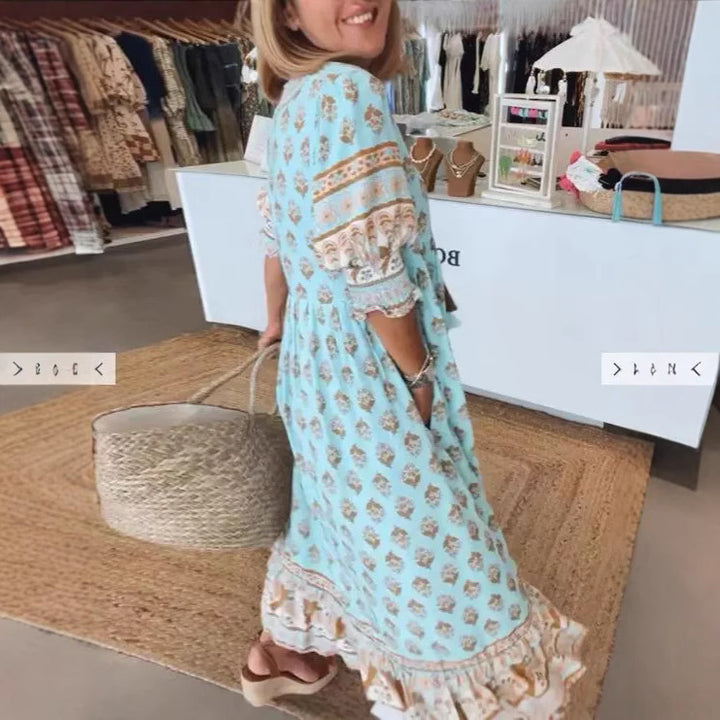 Dame sommerkjole med elegante detaljer Stilla