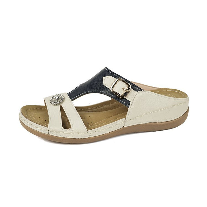 Dame Komfortable Sandaler med modisk spænde og elegant applikation Stilla