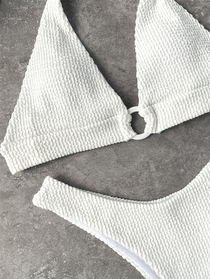 Dame Triangel-Bikini med Loop-detalje og ribstruktureret stof Stilla