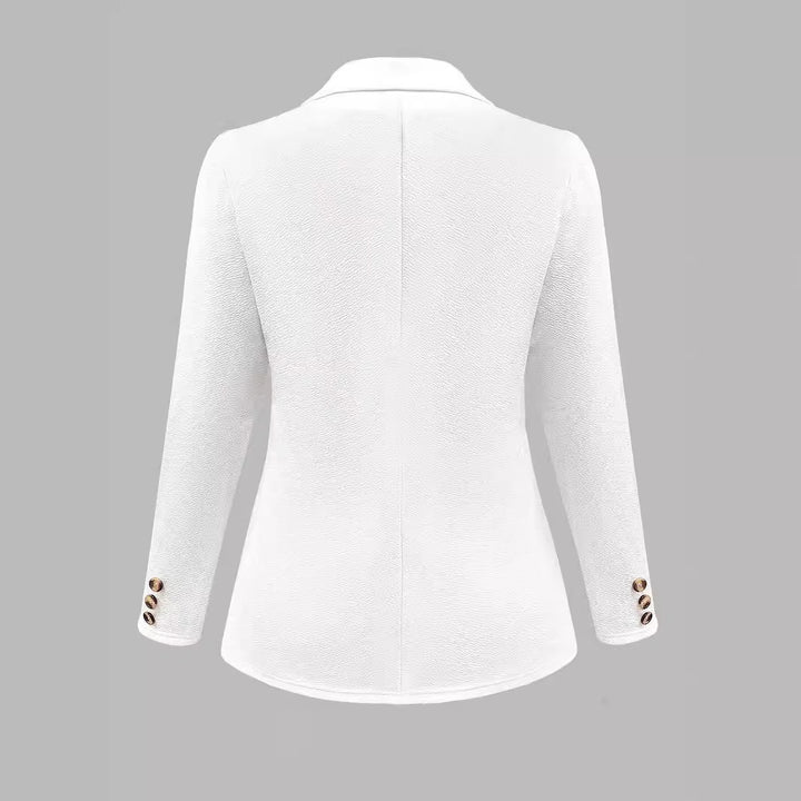 Damer Elegant Long blazer med fashionable knapdetaljer Stilla
