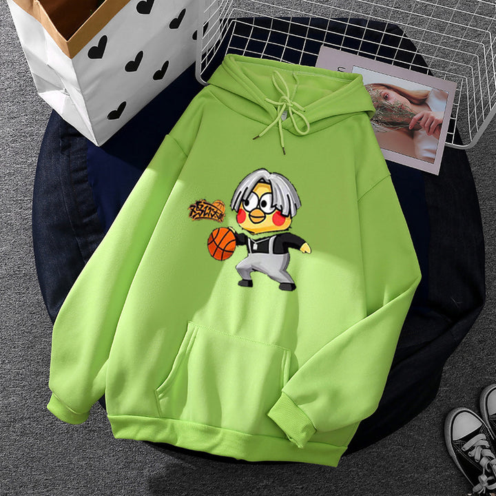 Kvinders hoodie med kreativt basketballmotiv Stilla
