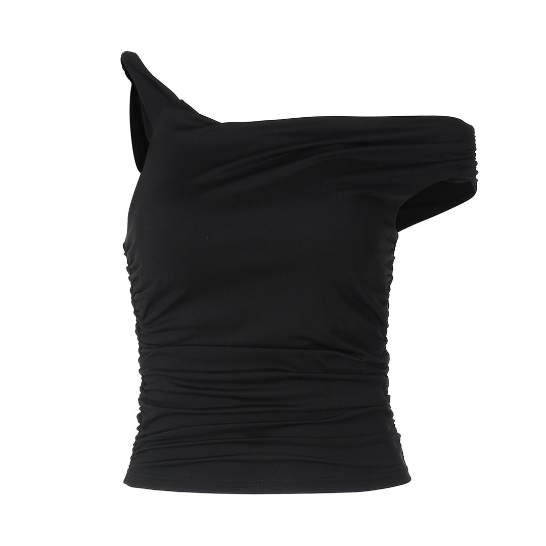 Dame Off-Shoulder Top med Rynkedetaljer Stilla