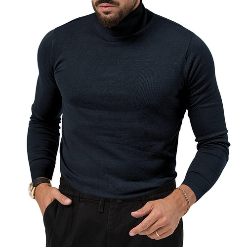 Herrer rullekrave sweater lavet af fint, åndbart uld med elegant snit Stilla