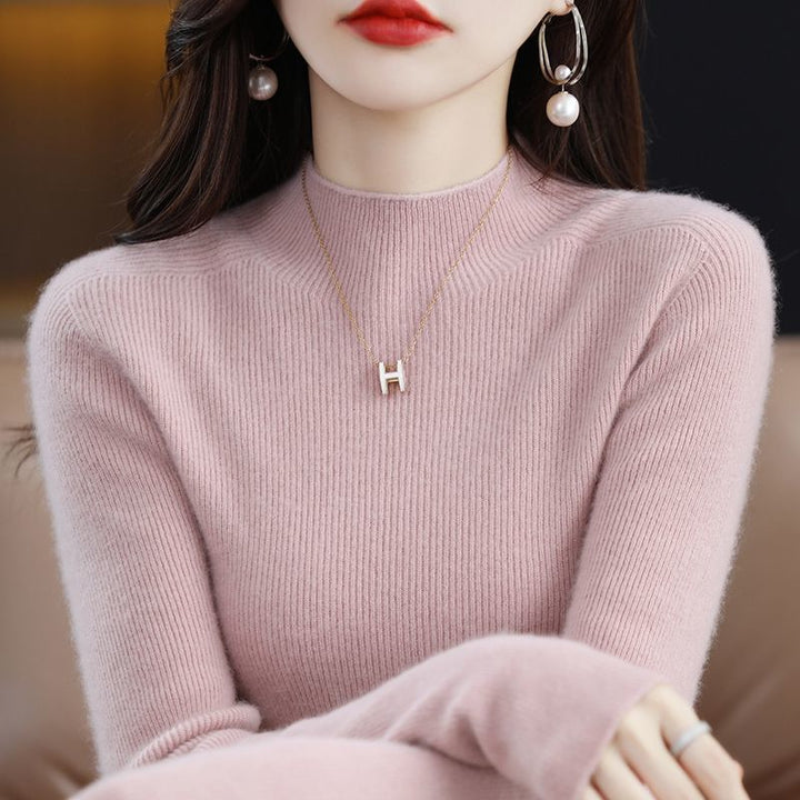 Dame elegant turtleneck sweater lavet af fin strik Stilla