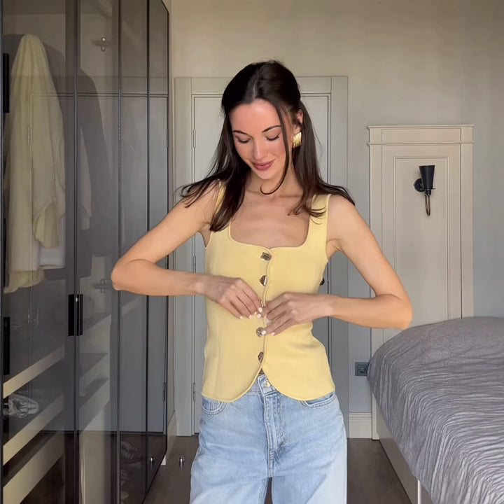 Femme Button-Up Striktop Stilla